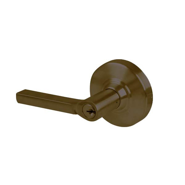 T581BD-LAT-613 Falcon T Series Cylindrical Storeroom Lock with Latitude Lever Style Prepped for SFIC in Oil Rubbed Bronze Finish
