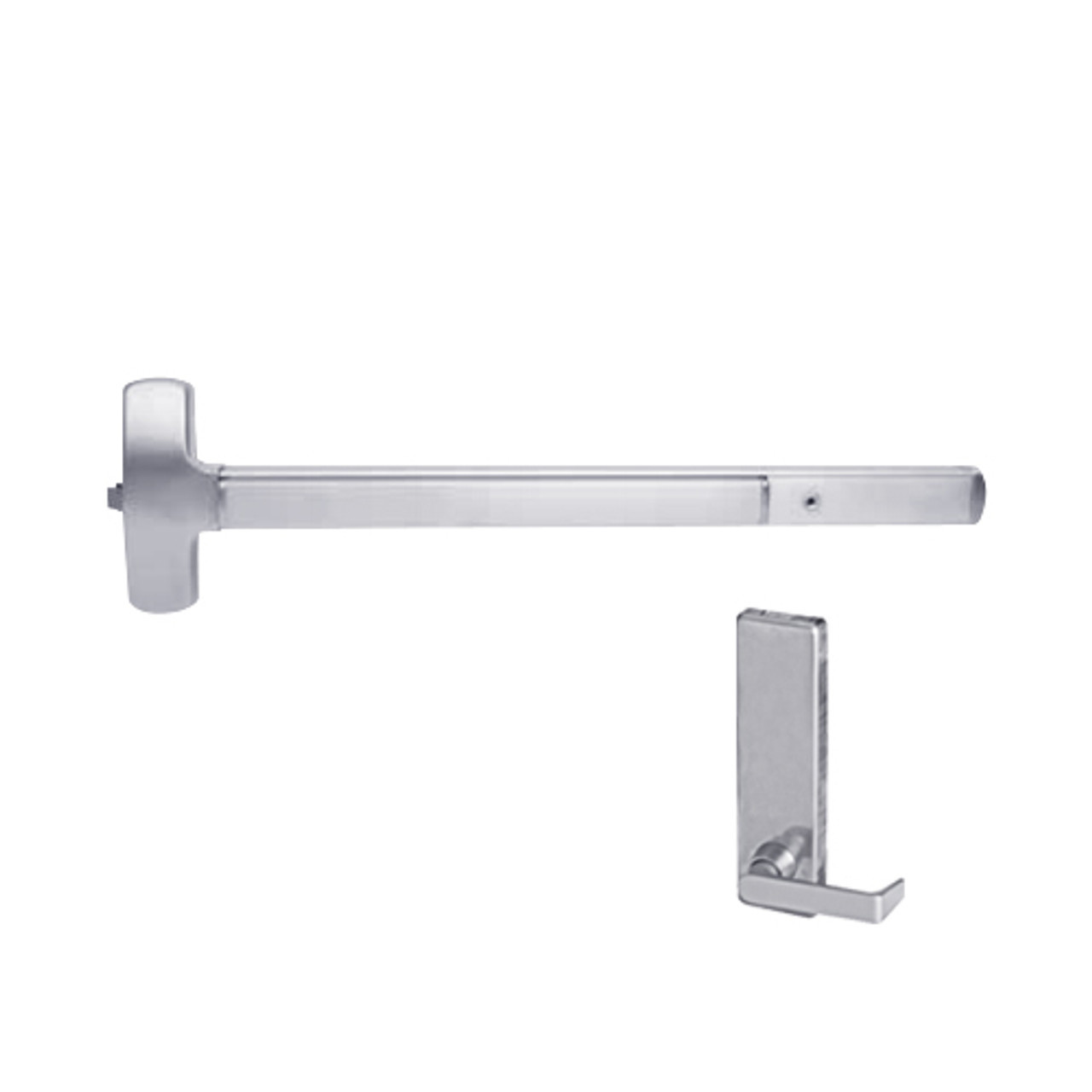 MEL25-R-L-DT-DANE-US26-3-LHR Falcon Exit Device in Polished Chrome