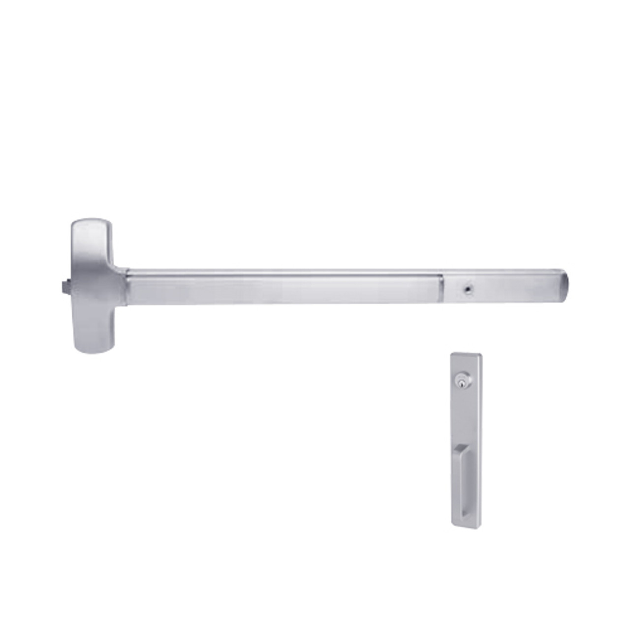 MEL25-R-NL-US26-3 Falcon Exit Device in Polished Chrome