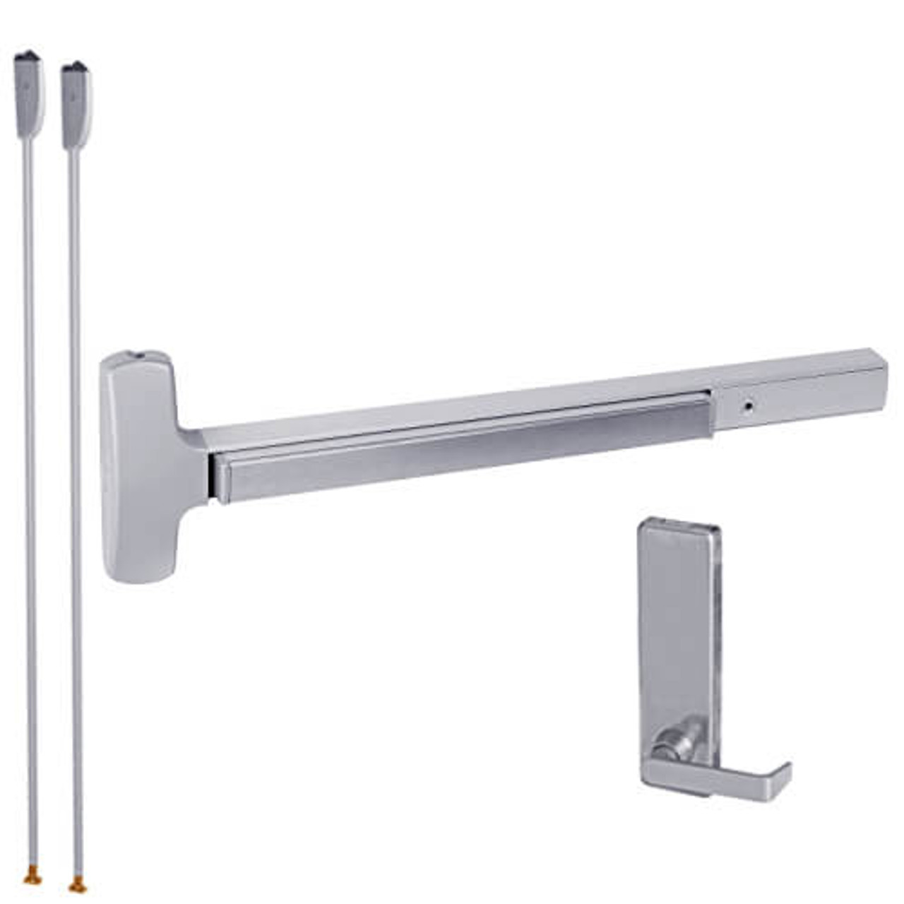 MEL25-V-L-DT-DANE-US32-4-RHR Falcon Exit Device in Polished Stainless Steel