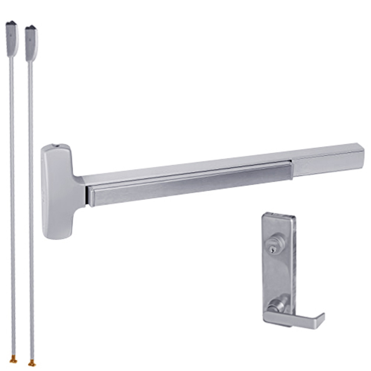 MELF-25-V-L-NL-DANE-US32-3-LHR Falcon Exit Device in Polished Stainless Steel