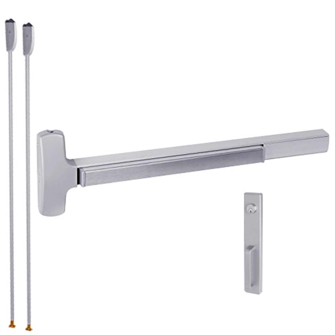 MELF-25-V-NL-US32-3 Falcon Exit Device in Polished Stainless Steel