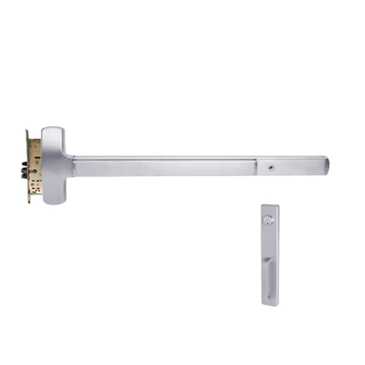 MEL25-M-NL-US26-4-LHR Falcon Exit Device in Polished Chrome