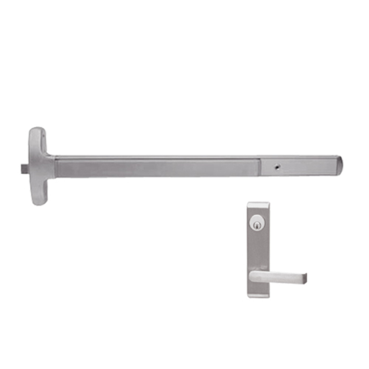 MEL24-R-L-NL-DANE-US32D-3-RHR Falcon Exit Device in Satin Stainless Steel