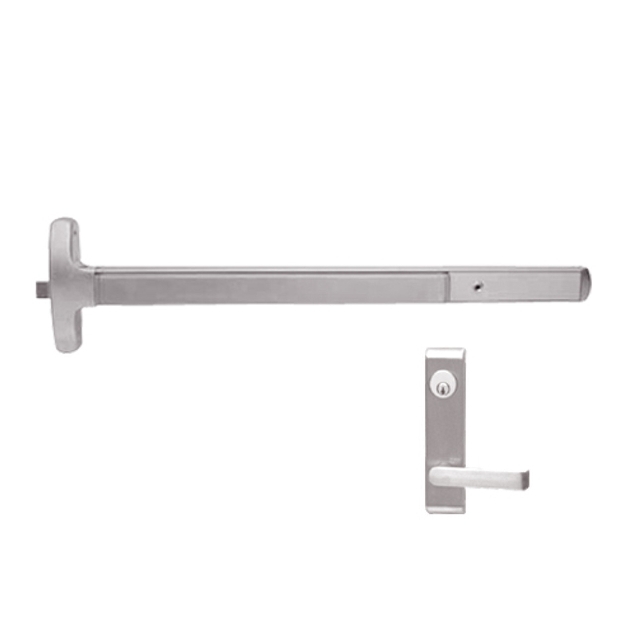 MEL24-R-L-NL-DANE-US28-4-LHR Falcon Exit Device in Anodized Aluminum