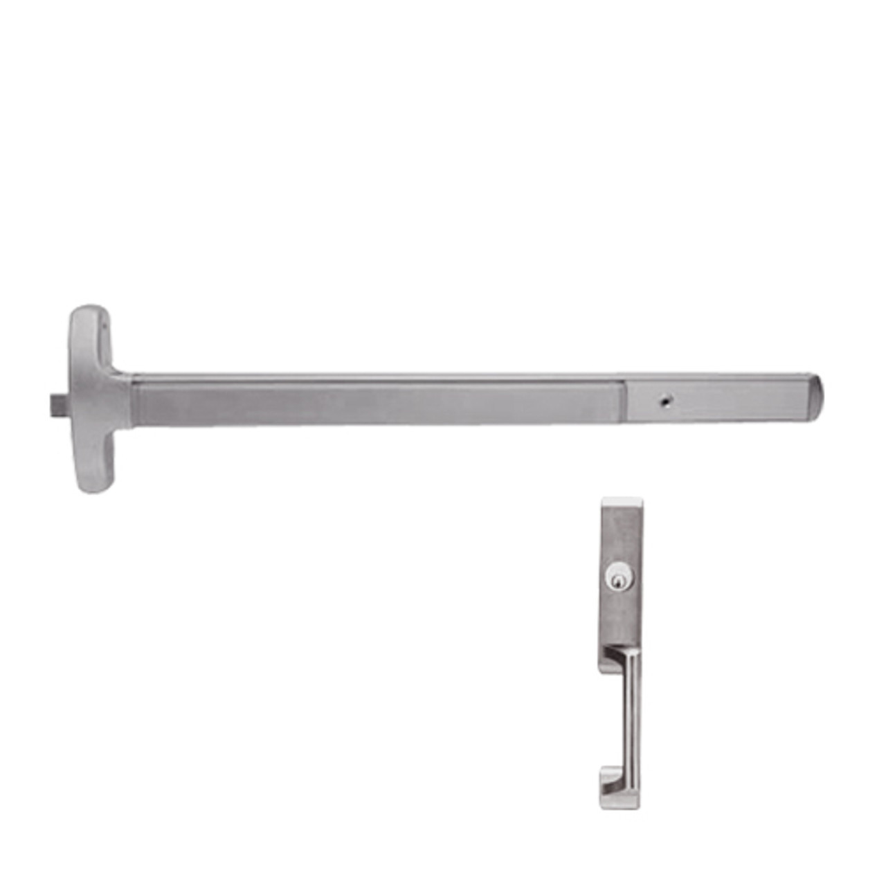 MEL24-R-NL-US32D-4-LHR Falcon Exit Device in Satin Stainless Steel