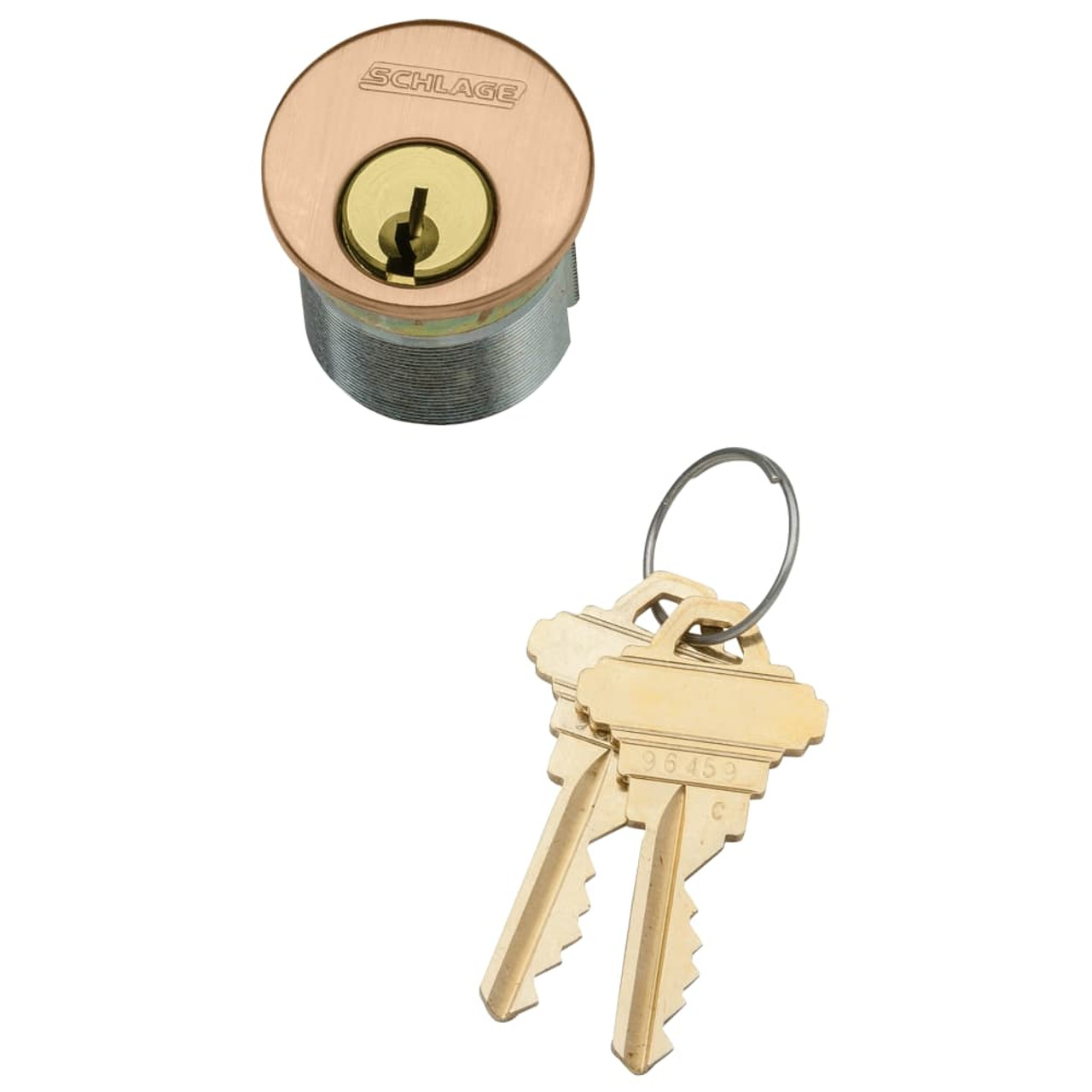 30-021-S234-112-612 Schlage 1-1/2 In Mortise Cylinder 6-pin, S234 Keyway in Satin Bronze
