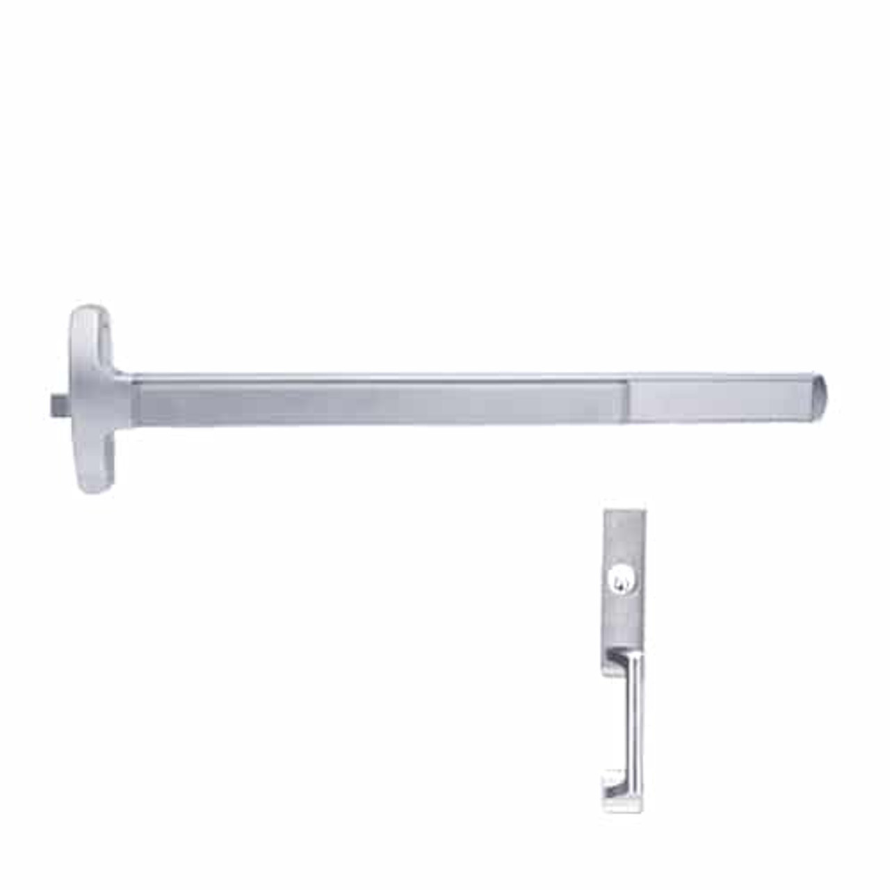 MELF-24-R-NL-US26-3-LHR Falcon Exit Device in Polished Chrome