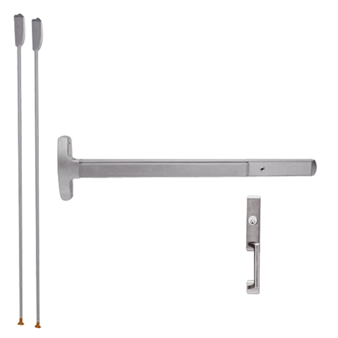 MEL24-V-NL-US32D-3-LHR Falcon Exit Device in Satin Stainless Steel