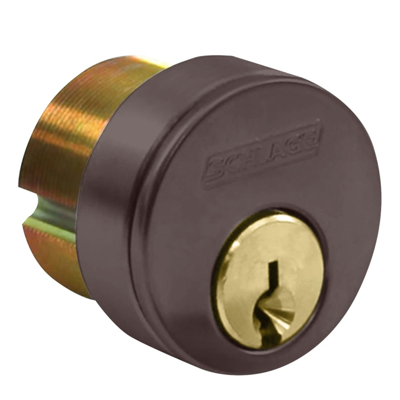 20-013-E-114-613 Schlage 1-1/4 In Mortise Cylinder 6-pin, E Keyway in Oil Rubbed Bronze