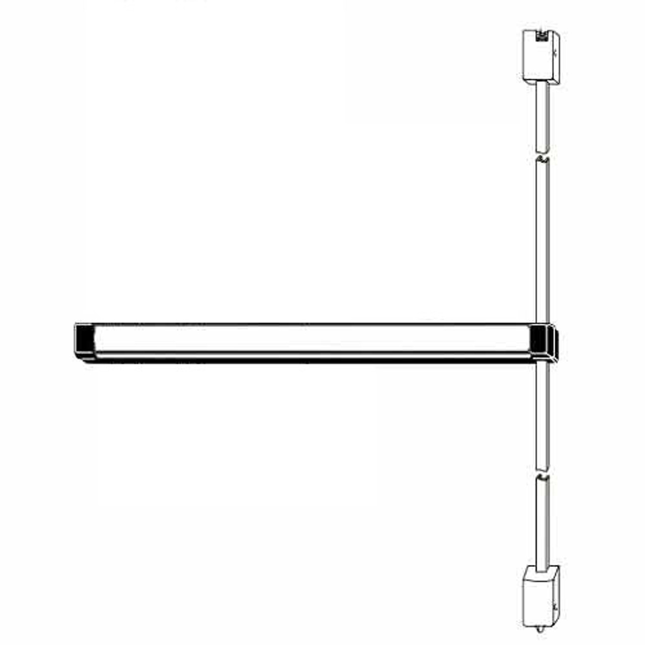 3133-48-335 Adams Rite Fire-rated Surface Vertical Rod Exit Device in Black