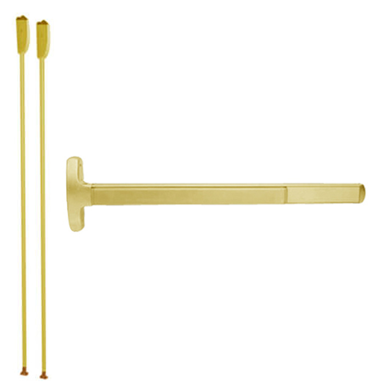 MELF-24-V-NL-OP-US3-3 Falcon Exit Device in Polished Brass