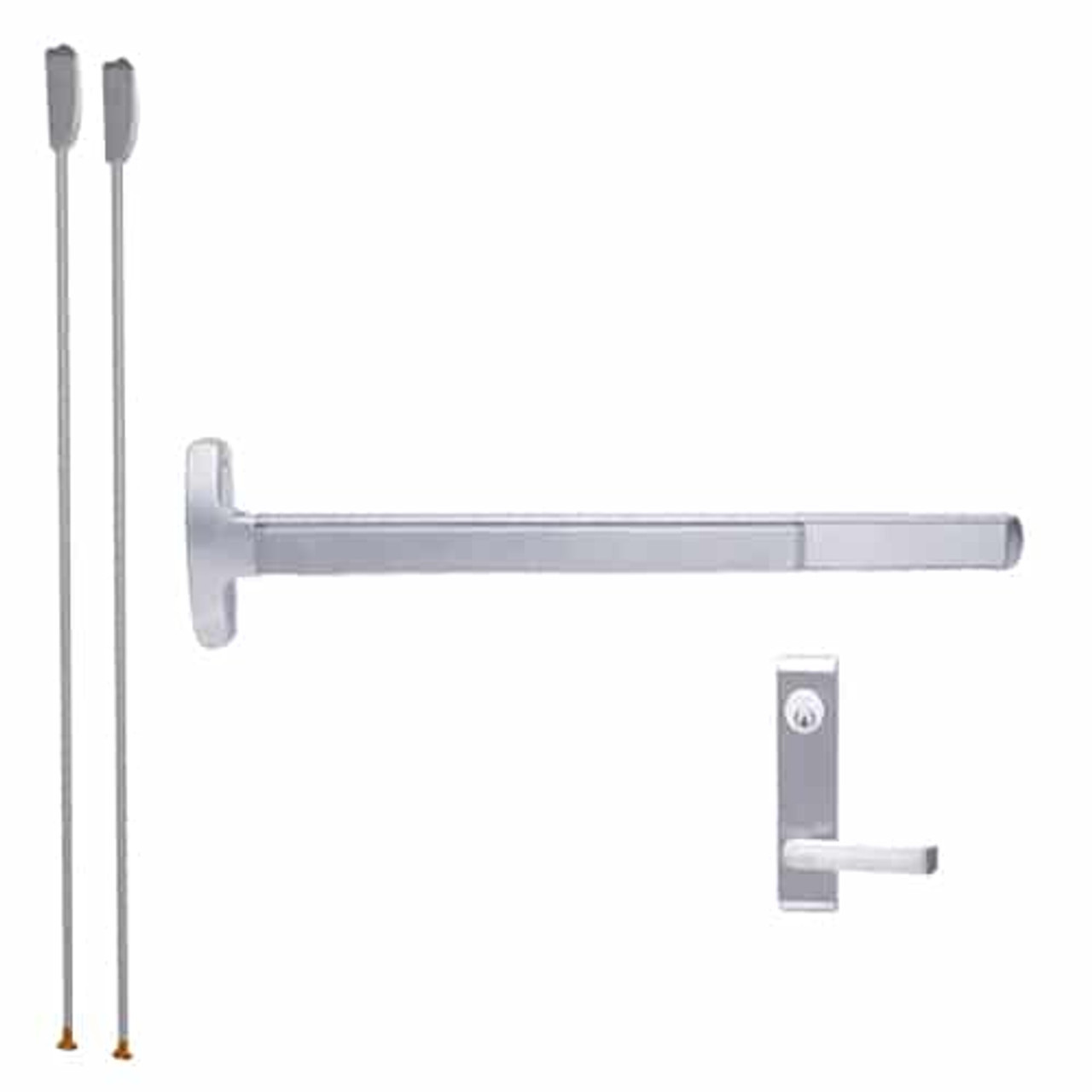 MELF-24-V-L-Dane-US26-3-LHR Falcon Exit Device in Polished Chrome