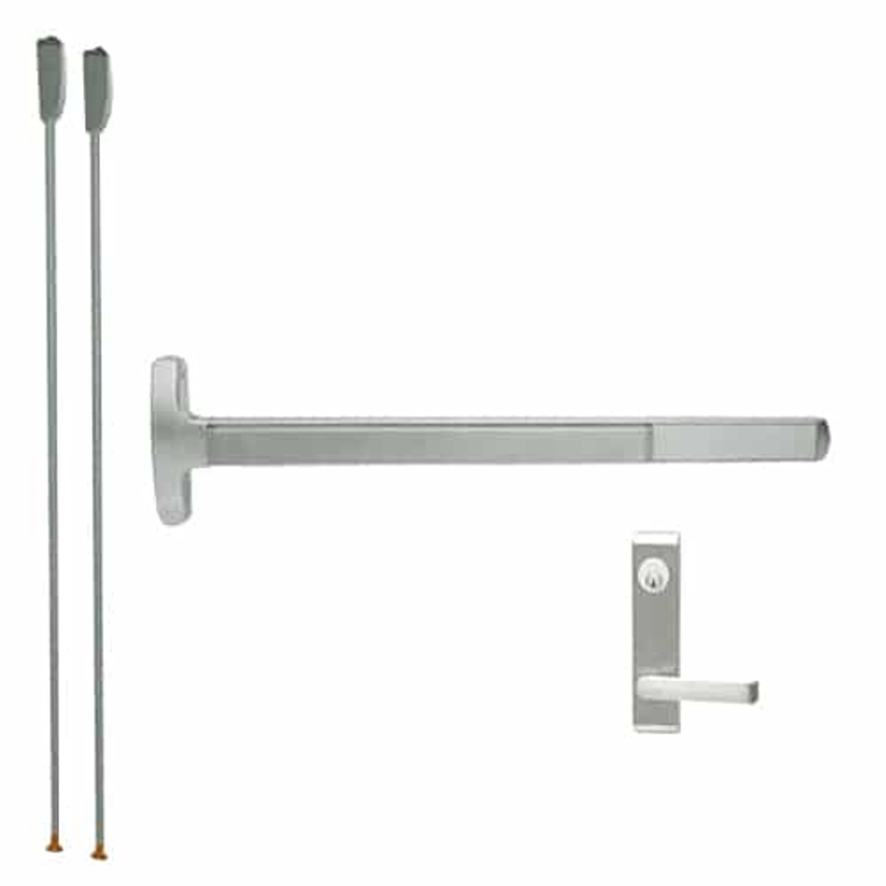 MELF-24-V-L-Dane-US15-3-LHR Falcon Exit Device in Satin Nickel