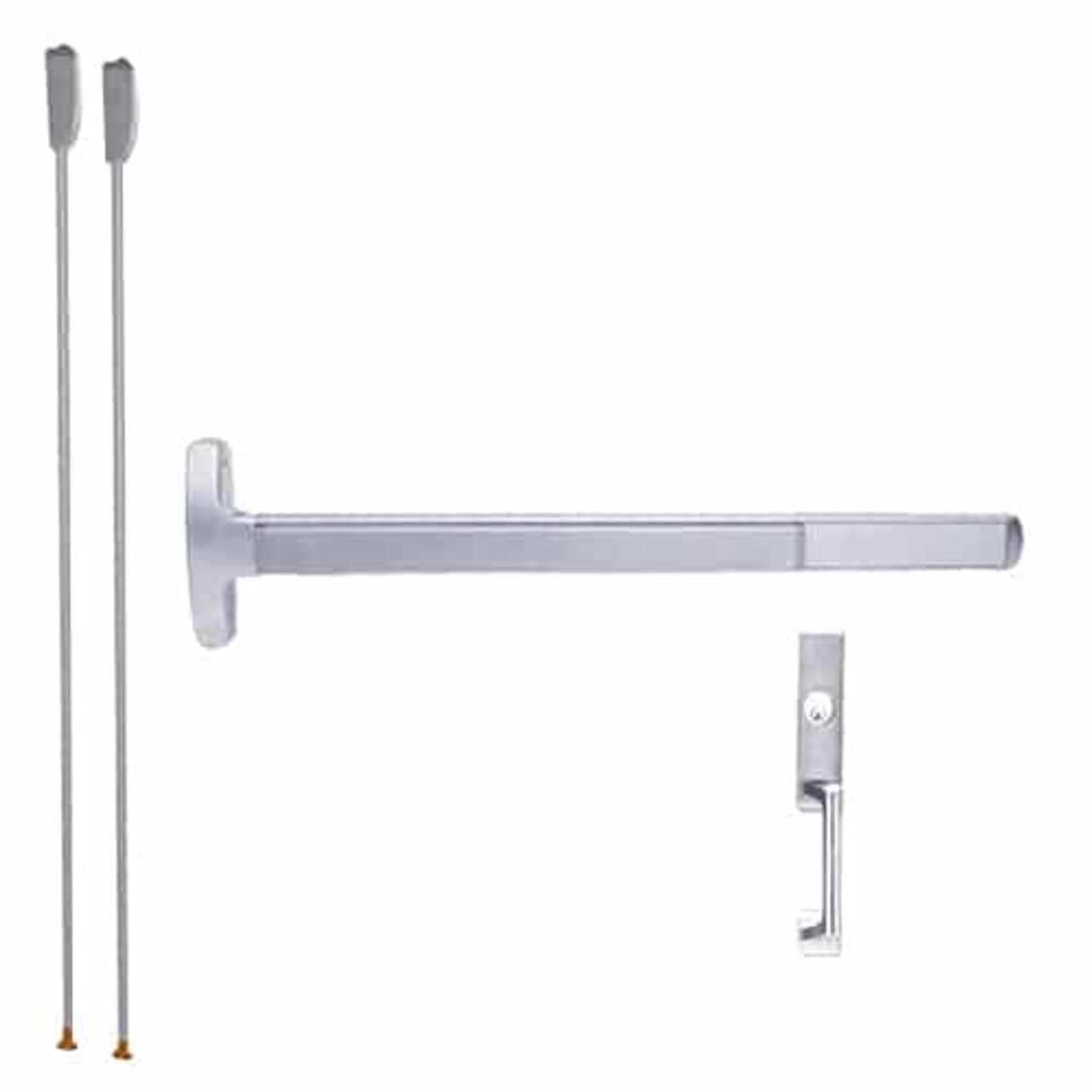 MELF-24-V-NL-US26-4-RHR Falcon Exit Device in Polished Chrome