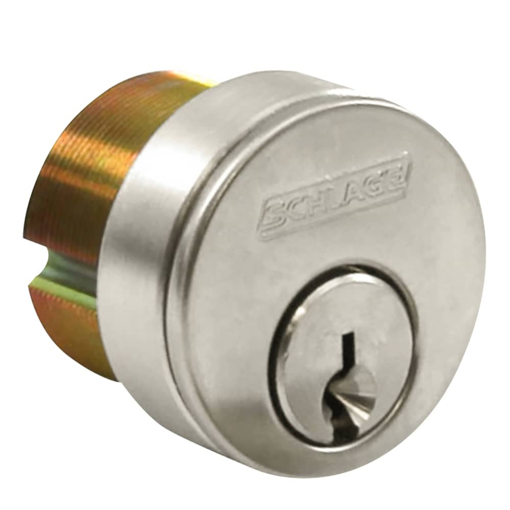 20-013-C235-112-619 Schlage 1-1/2 In Mortise Cylinder 6-pin, C235 Keyway in Satin Nickel
