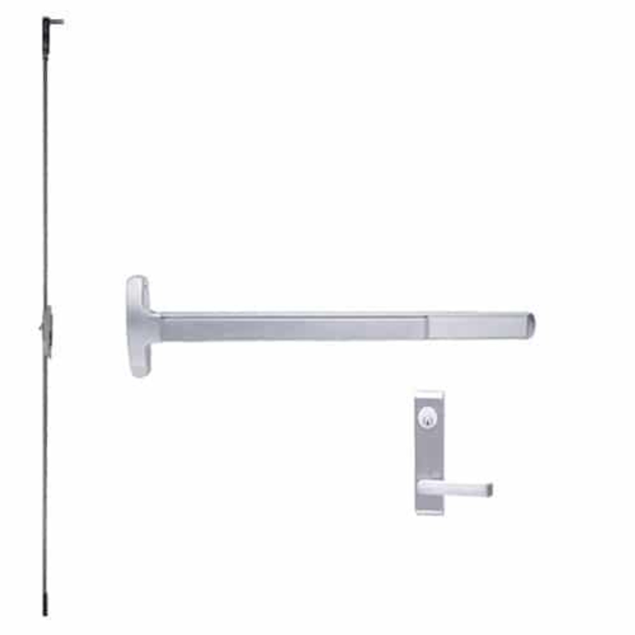 MELF-24-C-L-NL-DANE-US26-4-LHR Falcon Exit Device in Polished Chrome
