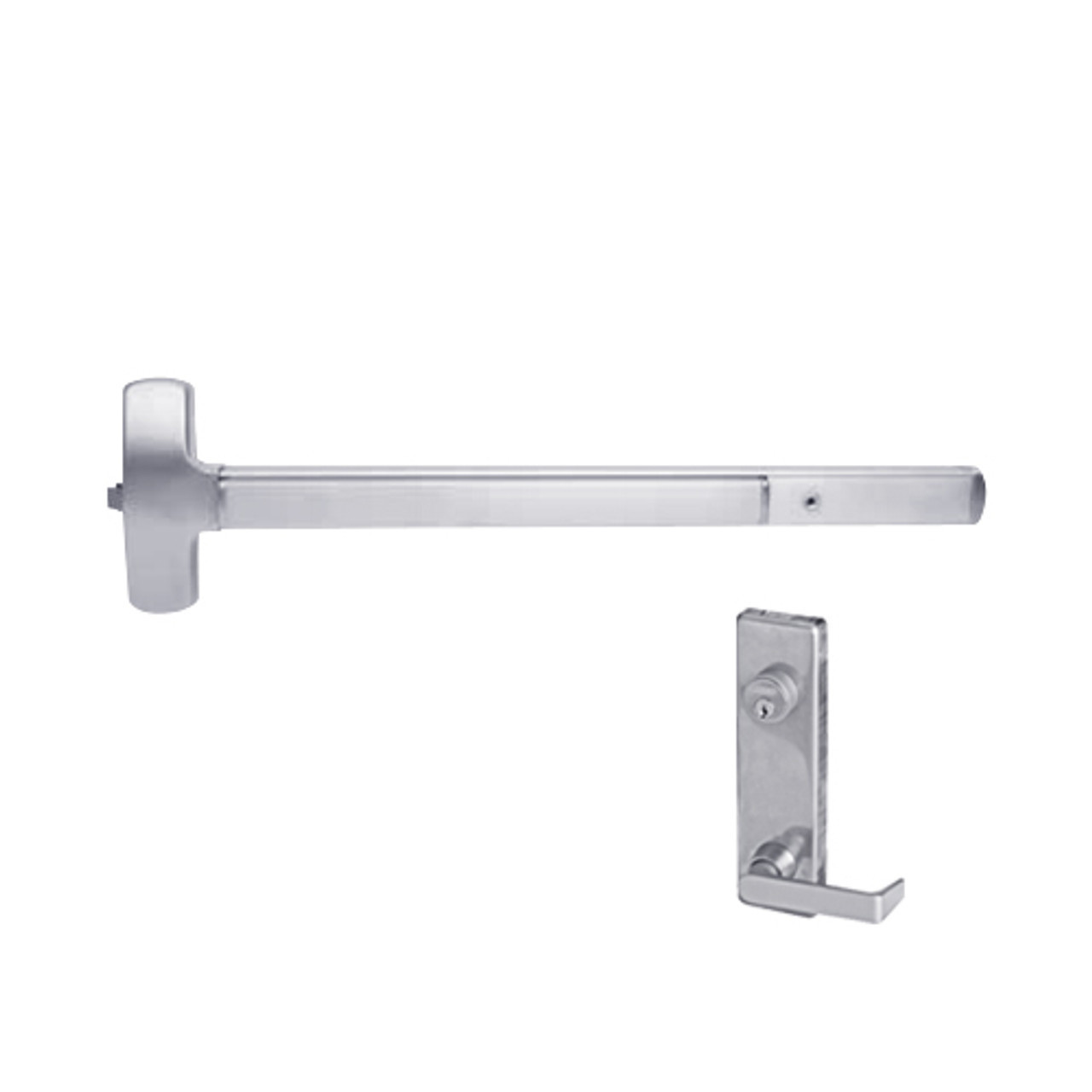 RX25-R-L-NL-DANE-US26-4-RHR Falcon Exit Device in Polished Chrome