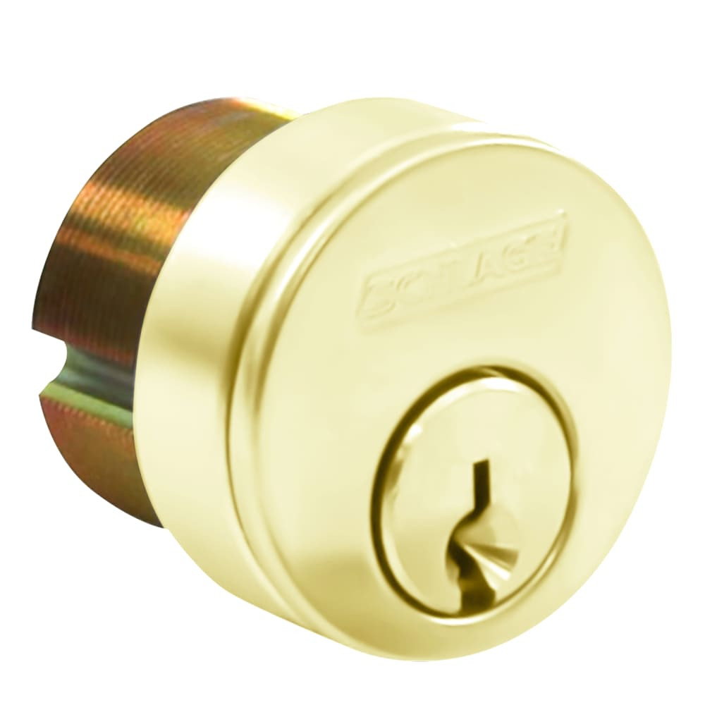 20-013-S234-112-605 Schlage 1-1/2 In Mortise Cylinder 6-pin, S234 Keyway in Bright Brass