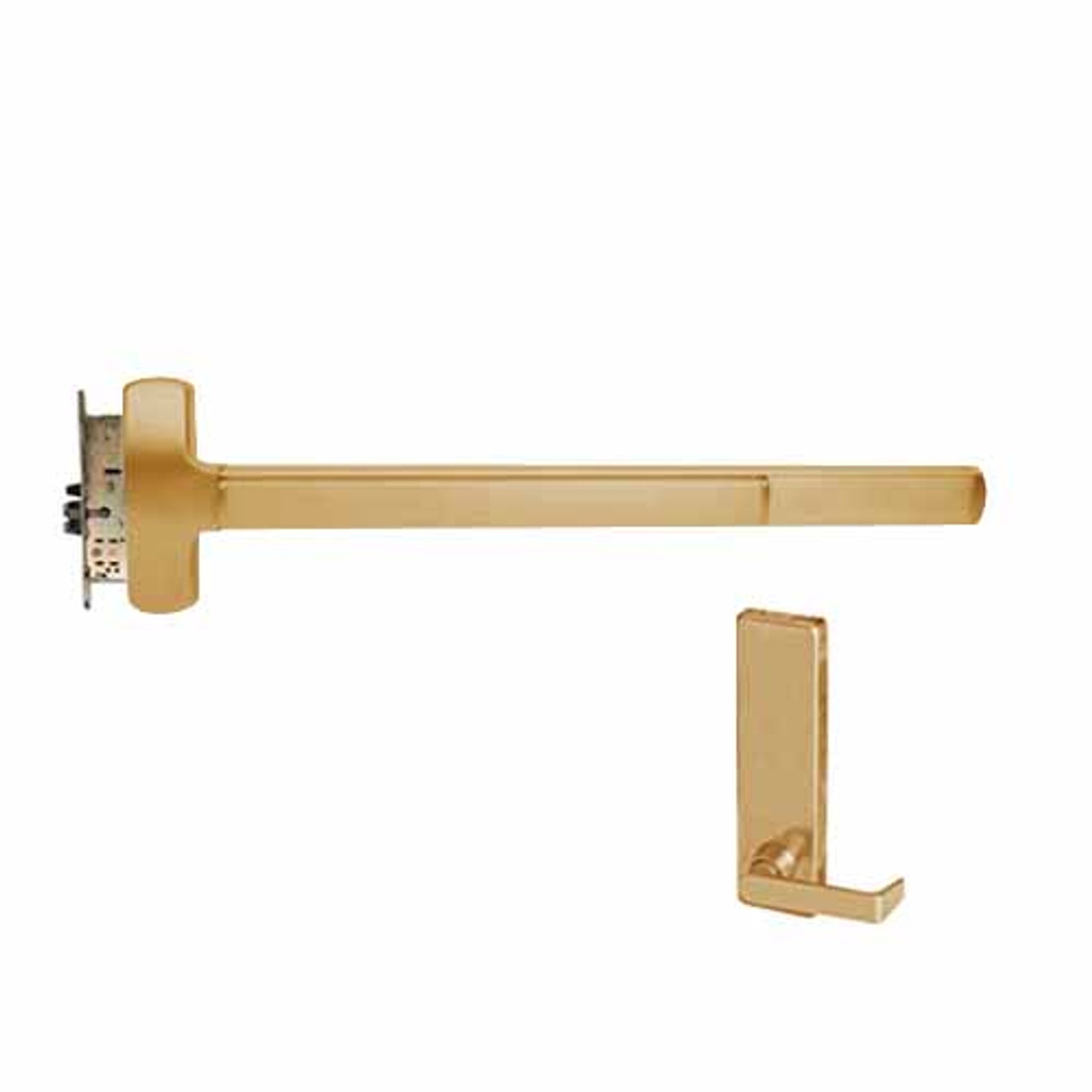RXF25-M-L-BE-Dane-US10-4-RHR Falcon Exit Device in Satin Bronze