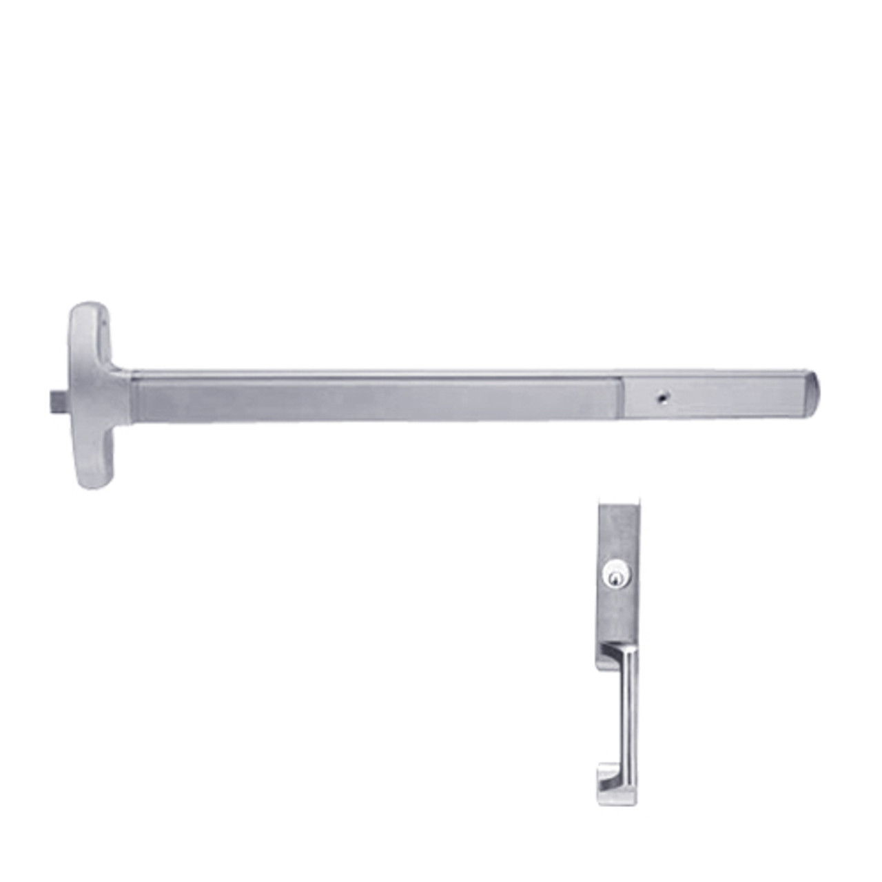 RX24-R-NL-US26D-4-RHR Falcon Exit Device in Satin Chrome