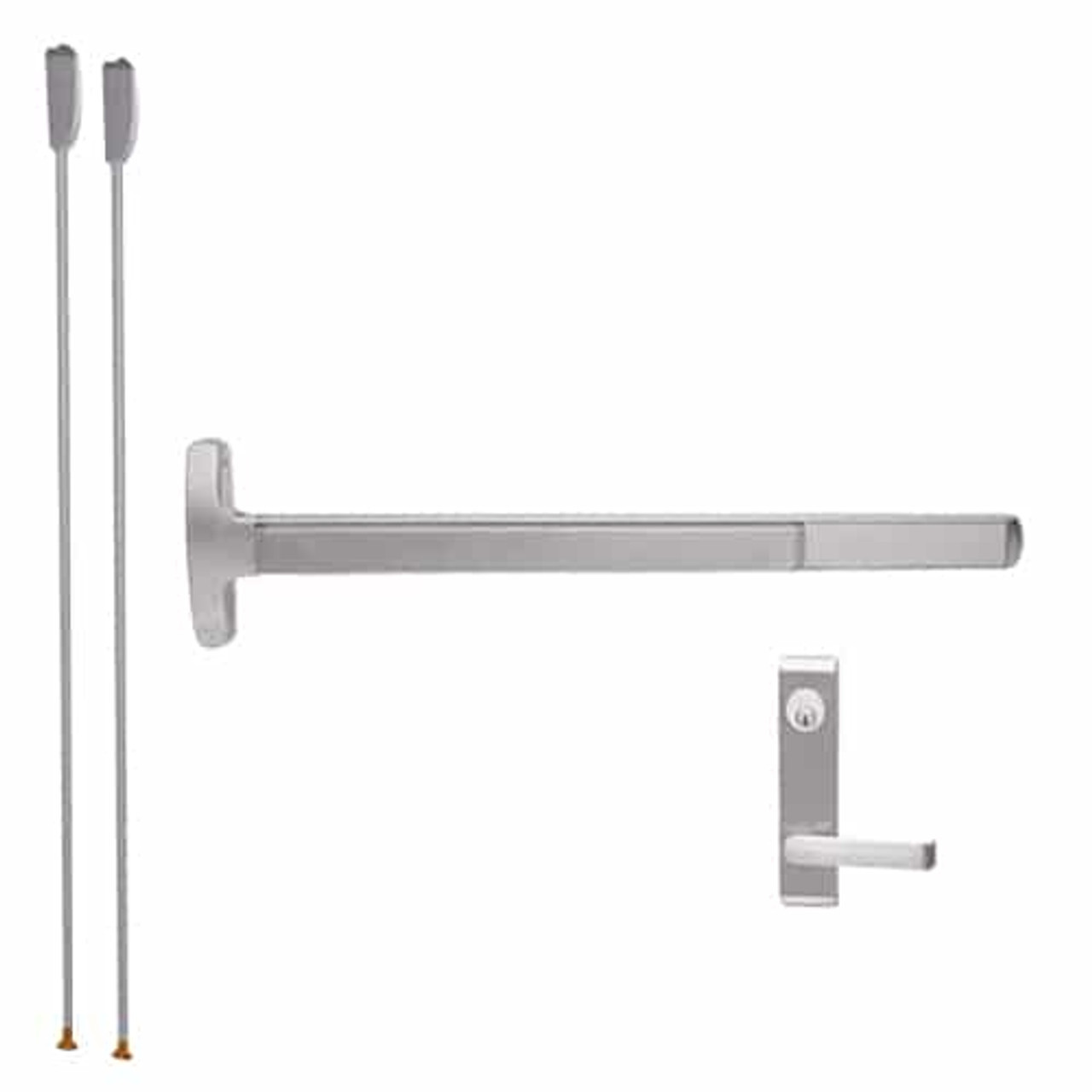 RXF-24-V-L-NL-Dane-US28-4-RHR Falcon Exit Device in Anodized Aluminum