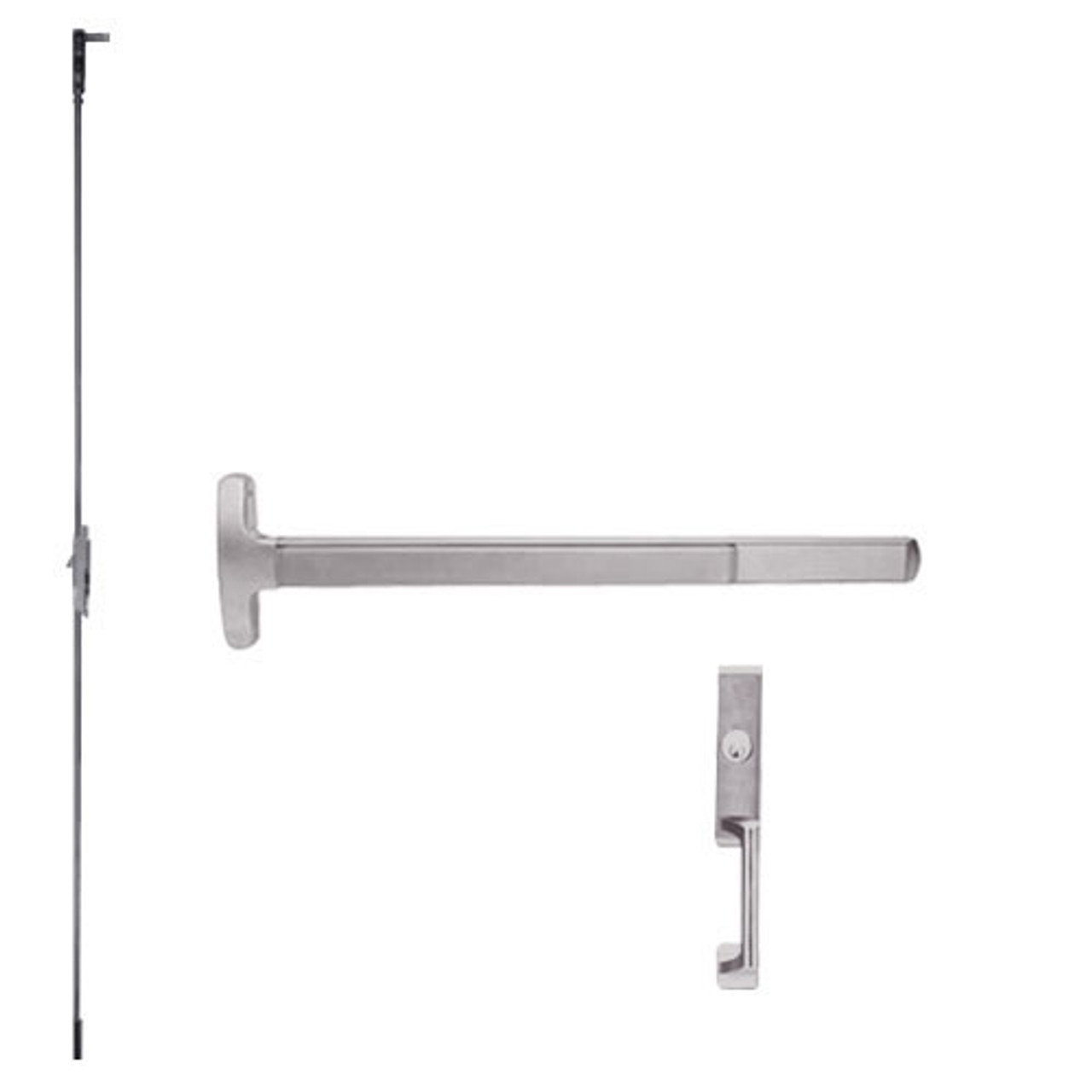 RXF-24-C-NL-US28-3-LHR Falcon Exit Device in Anodized Aluminum
