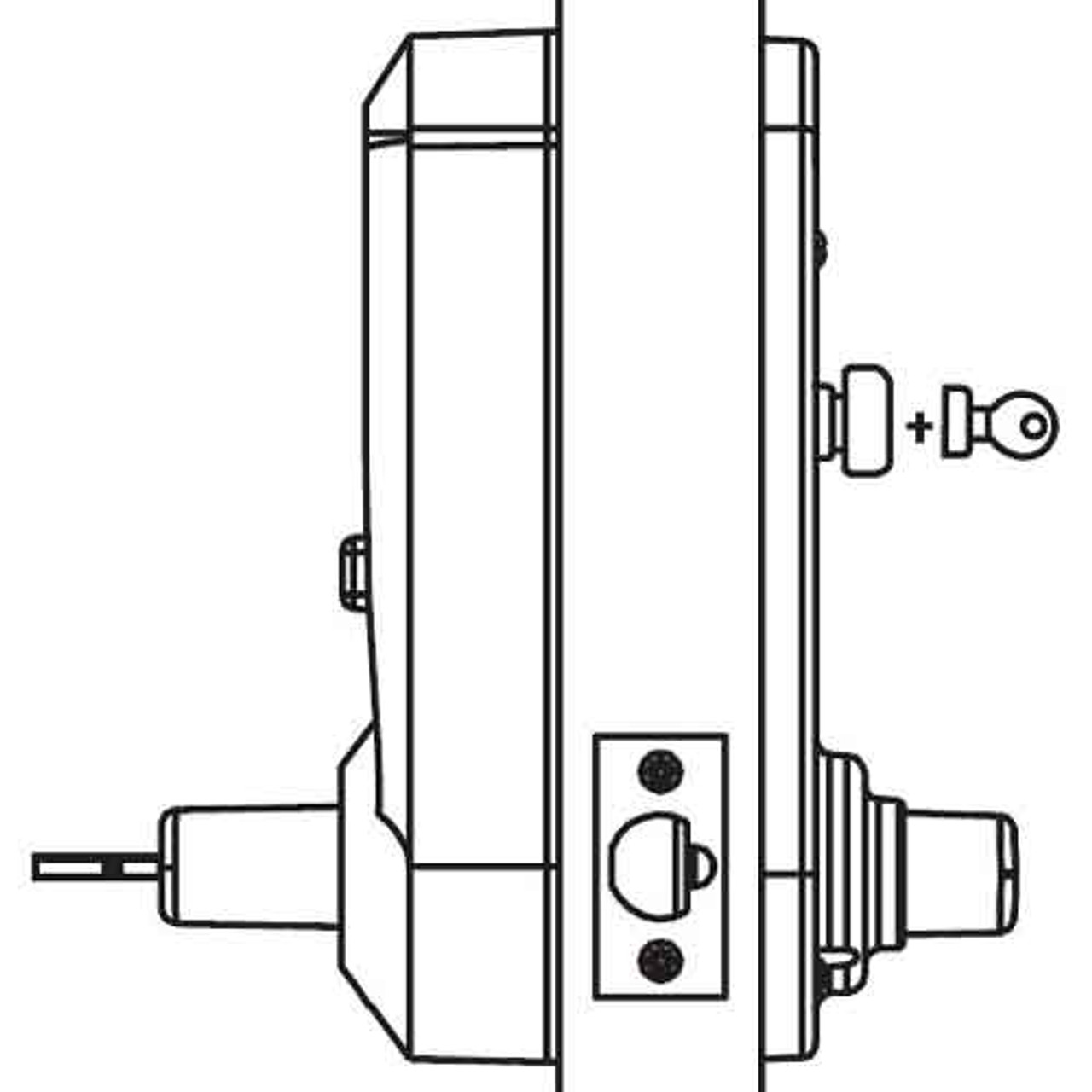 Simplex Pushbutton with Cylindrical Lock