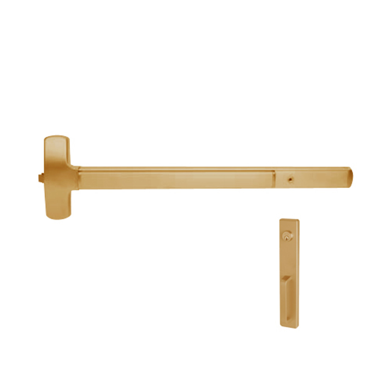 RXMELF-25-R-NL-US10-3 Falcon 25 Series Request to Exit Fire Rated Rim Exit Device with 512NL Night Latch Trim in Satin Bronze