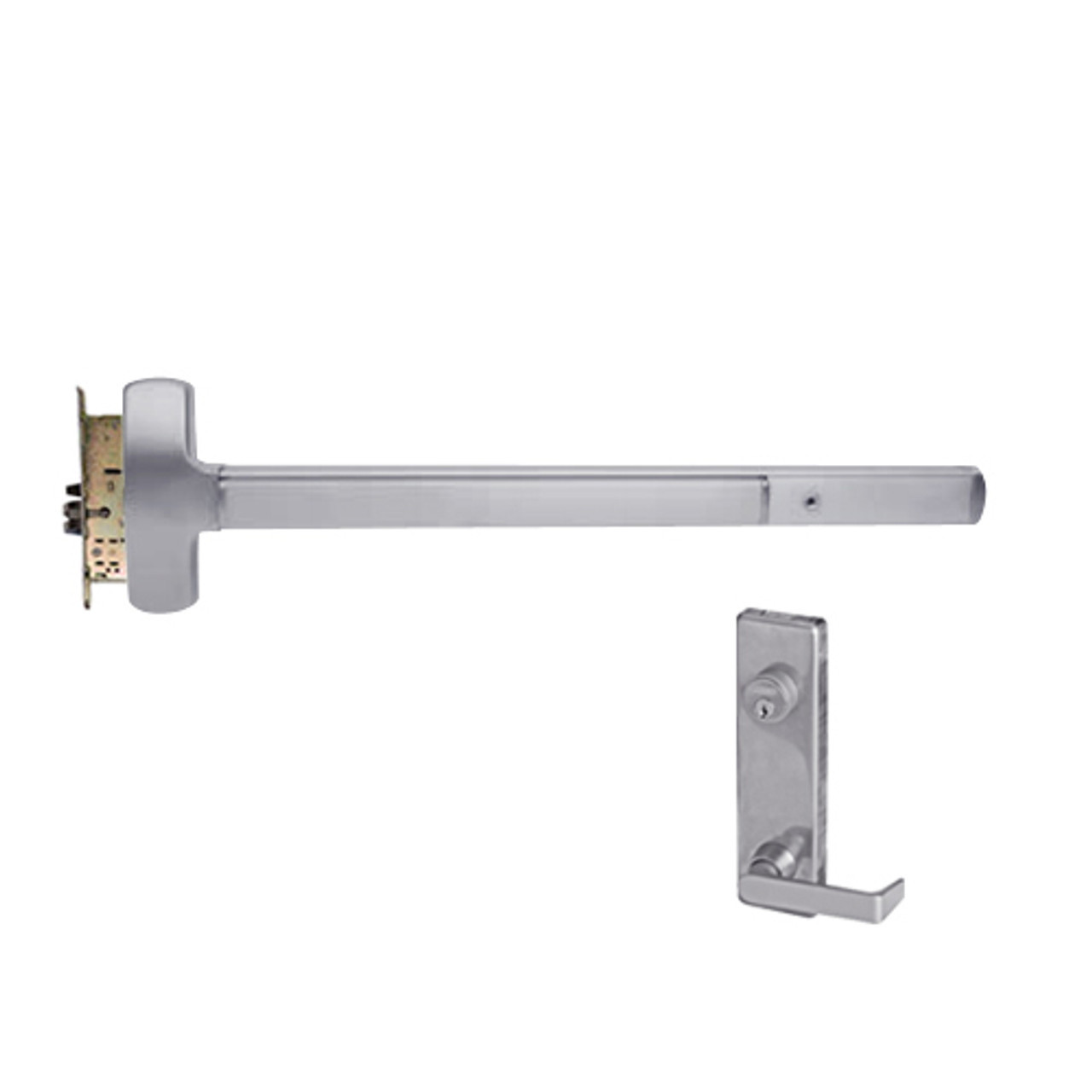 RXMEL25-M-L-DANE-US26D-3-RHR Falcon 25 Series Request to Exit Mortise Lock Devices with 510L Dane Lever Trim in Satin Chrome