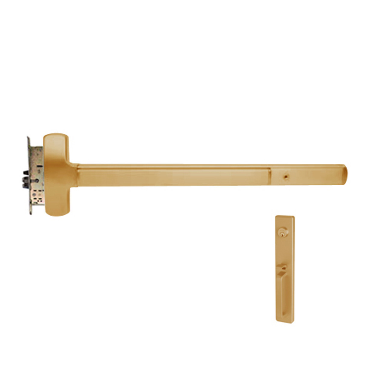 RXMEL25-M-TP-US10-3-RHR Falcon 25 Series Request to Exit Mortise Lock Devices with 512TP Thumbpiece Trim in Satin Bronze