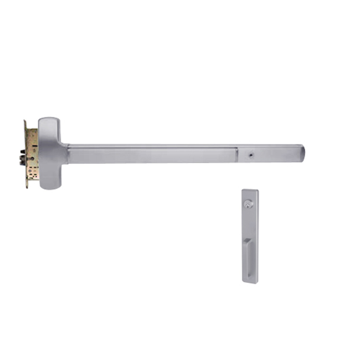 RXMEL25-M-NL-US26D-3-LHR Falcon 25 Series Request to Exit Mortise Lock Devices with 512NL Night Latch Trim in Satin Chrome