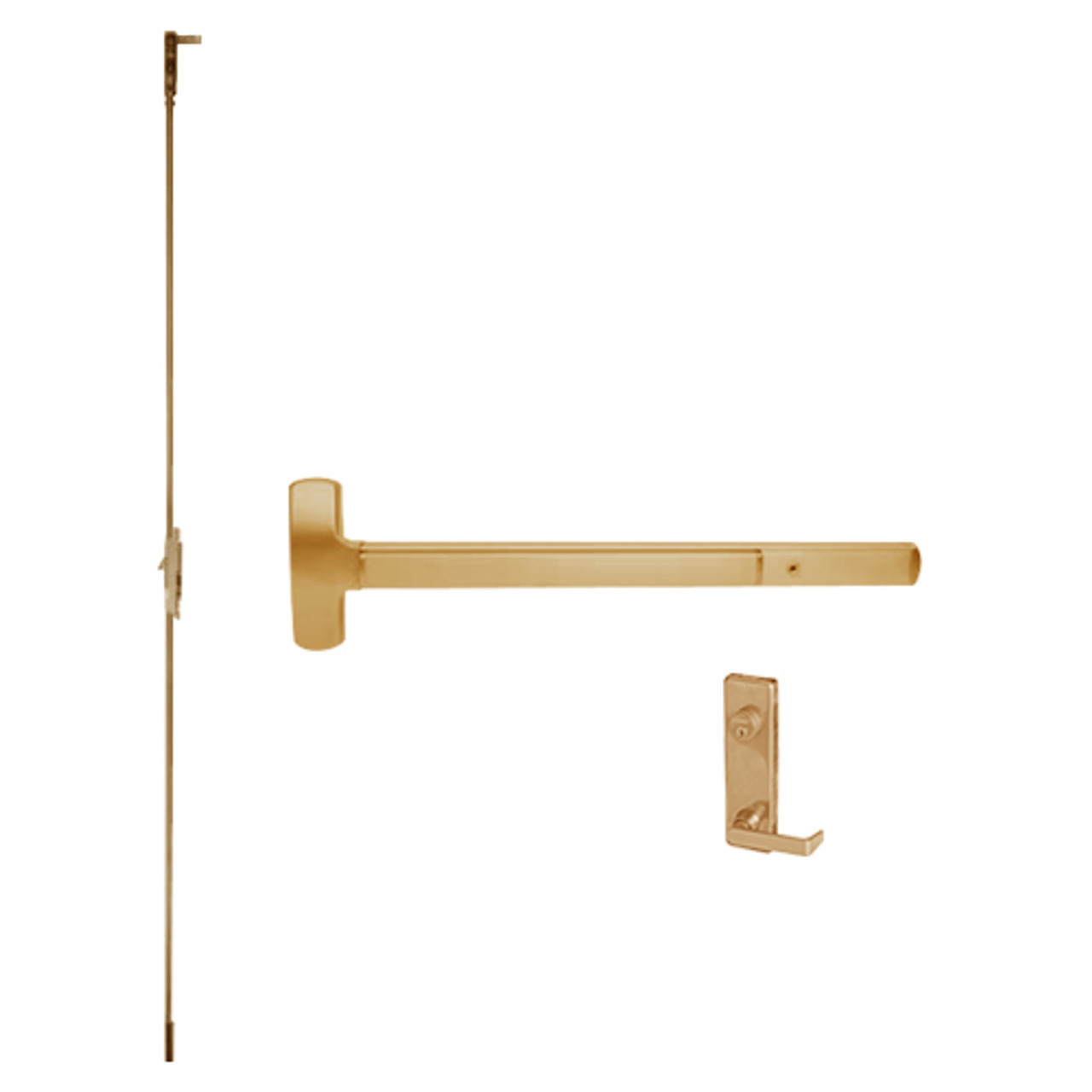 RXMEL25-C-L-DANE-US10-3-RHR Falcon 25 Series Request to Exit Concealed Vertical Rod Devices with 510L Dane Lever in Satin Bronze