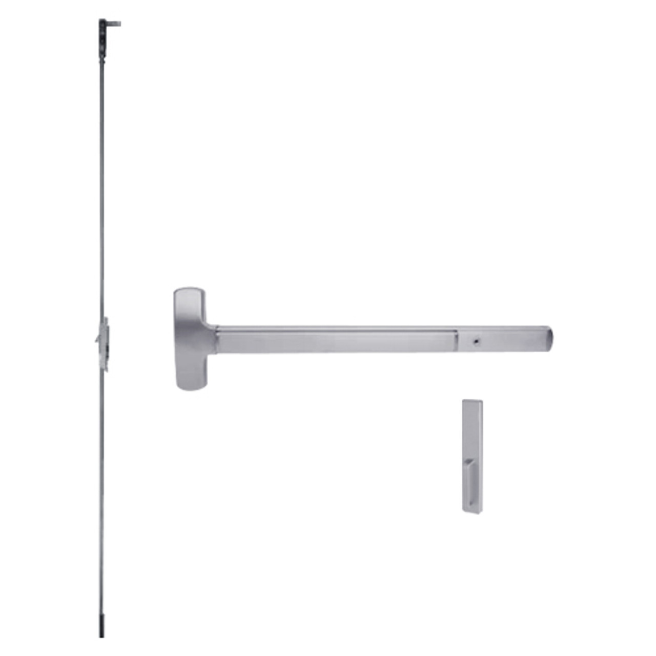 RXMEL25-C-DT-US26D-4 Falcon 25 Series Request to Exit Concealed Vertical Rod Devices with 512DT Dummy Trim in Satin Chrome