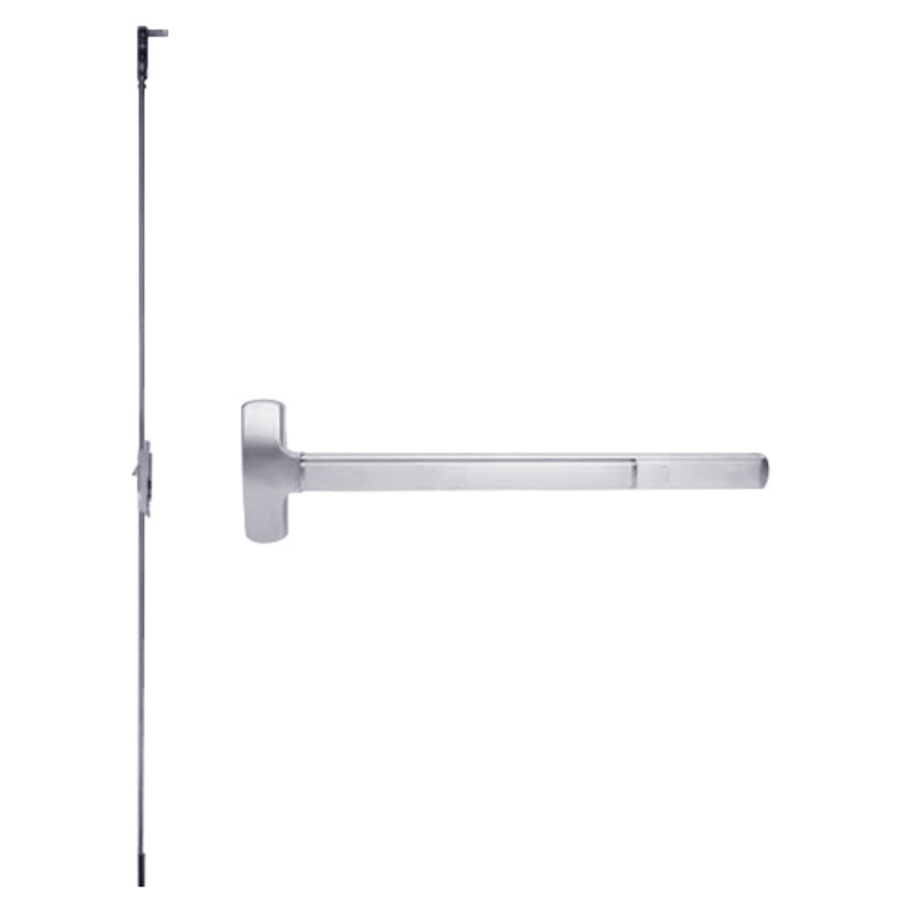 RXMELF-25-C-EO-US26-3 Falcon 25 Series Request to Exit Fire Rated Exit Only Concealed Vertical Rod Devices in Polished Chrome