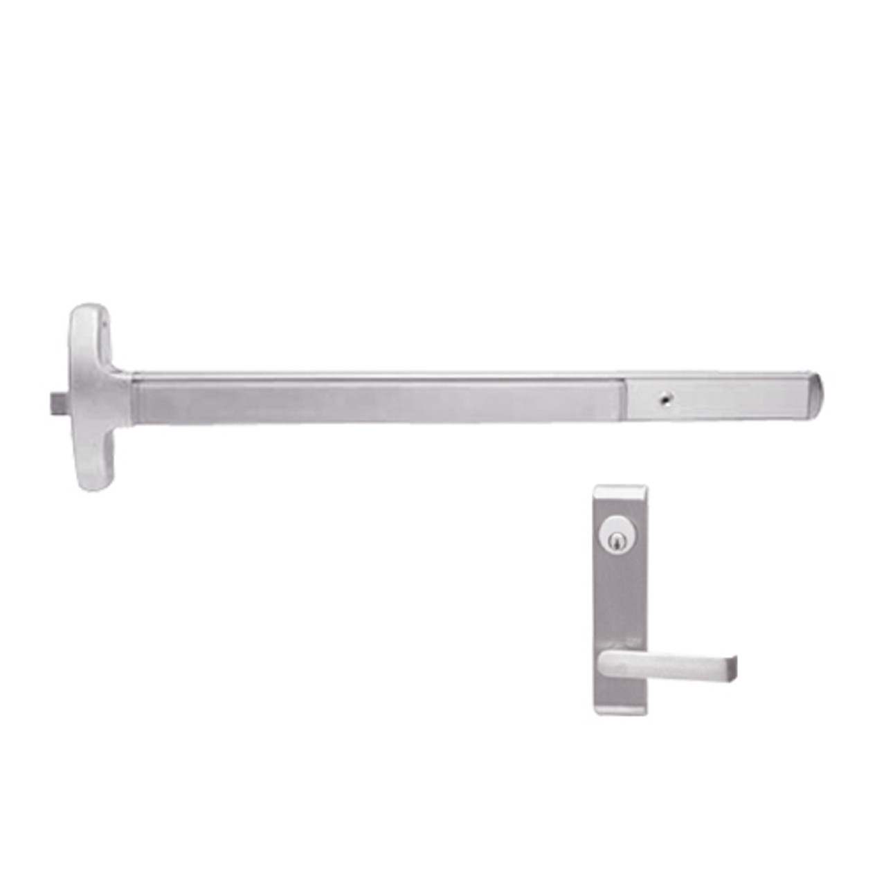 RXMEL24-R-L-DANE-US32-3-LHR Falcon Exit Device in Polished Stainless Steel