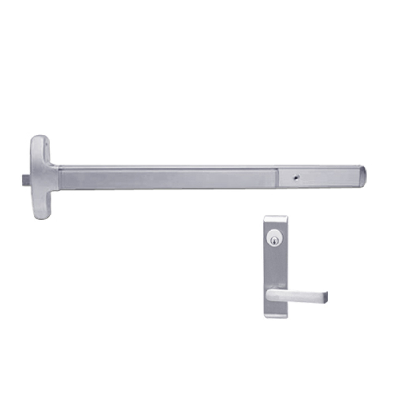 RXMEL24-R-L-DANE-US26D-4-RHR Falcon Exit Device in Satin Chrome