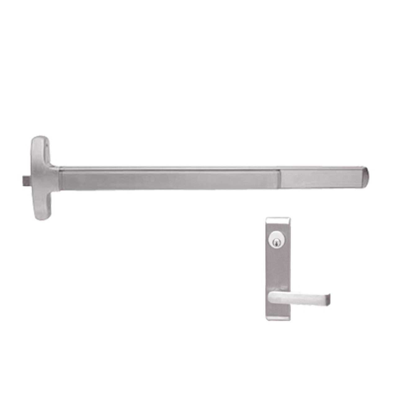 RXMELF-24-R-L-NL-DANE-US28-3-LHR Falcon Exit Device in Anodized Aluminum