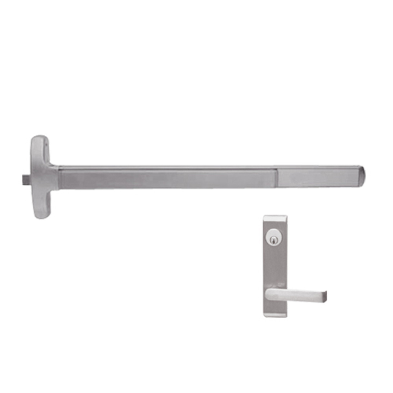 RXMELF-24-R-L-NL-DANE-US32D-3-LHR Falcon Exit Device in Satin Stainless Steel