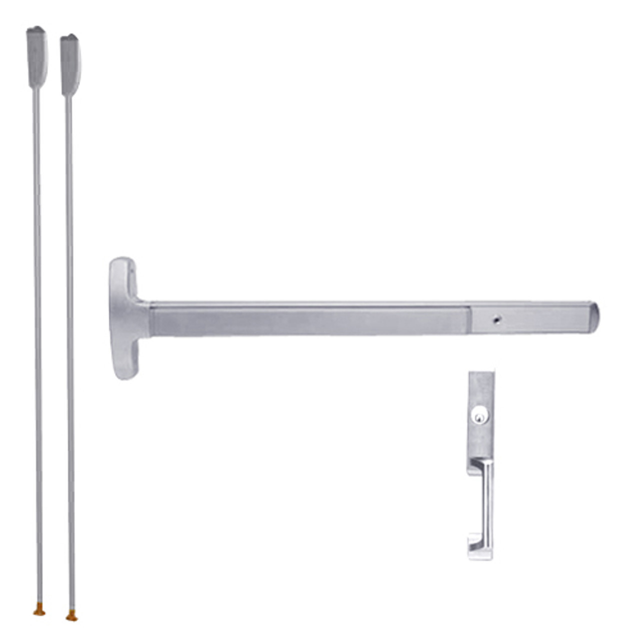 RXMEL24-V-NL-US26D-4-RHR Falcon Exit Device in Satin Chrome