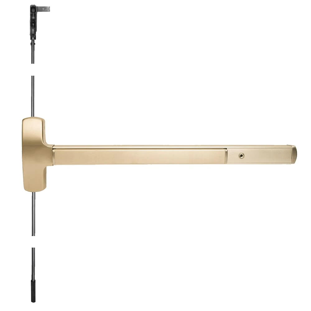25CWDC-TP-US4-3 Falcon Exit Device in Satin Brass