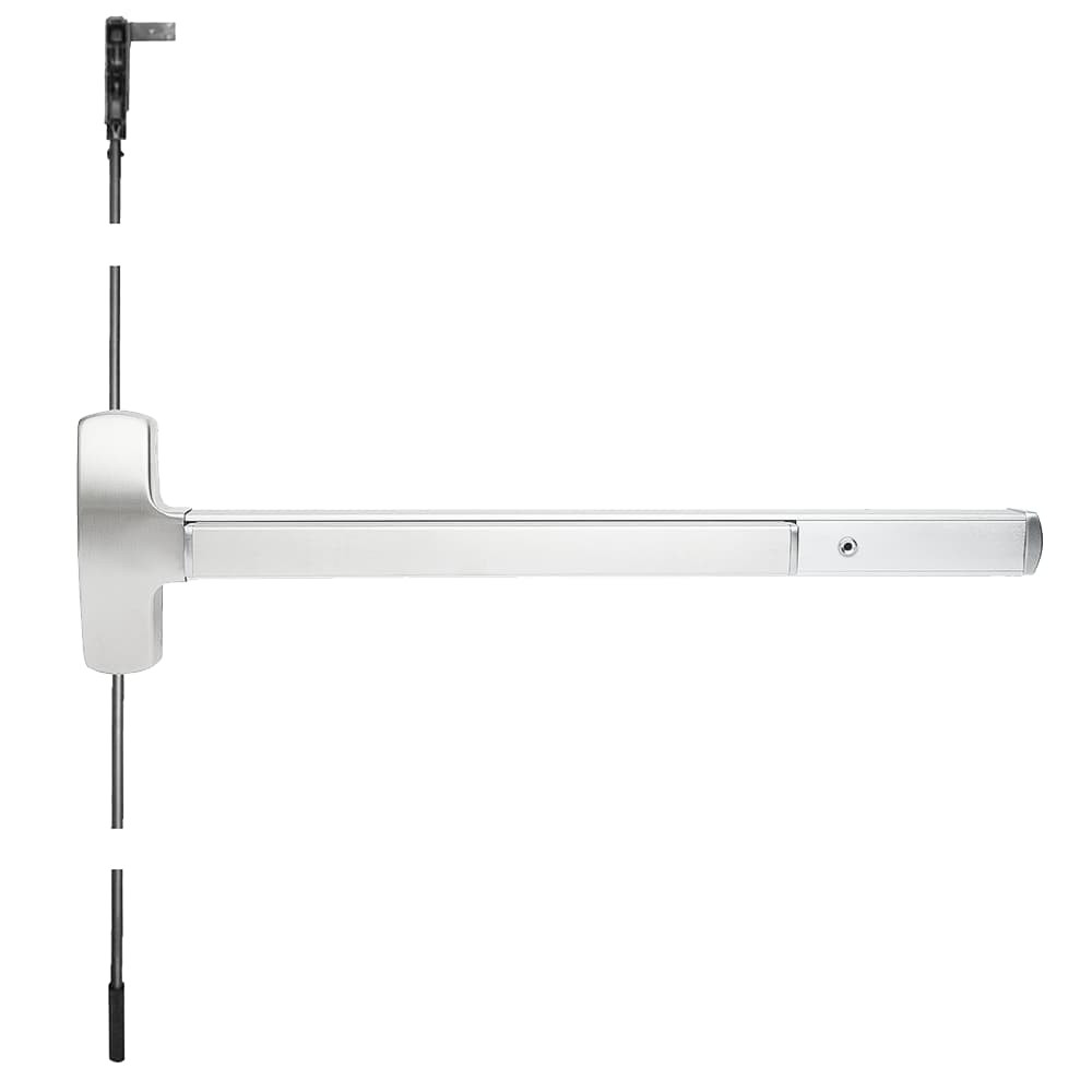 25CWDC-EO-US32-4 Falcon Exit Device in Polished Stainless Steel