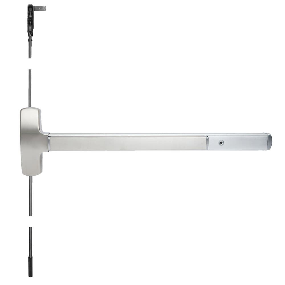 F-25CWDC-L-DT-DANE-US26D-2-LHR Falcon Exit Device in Satin Chrome
