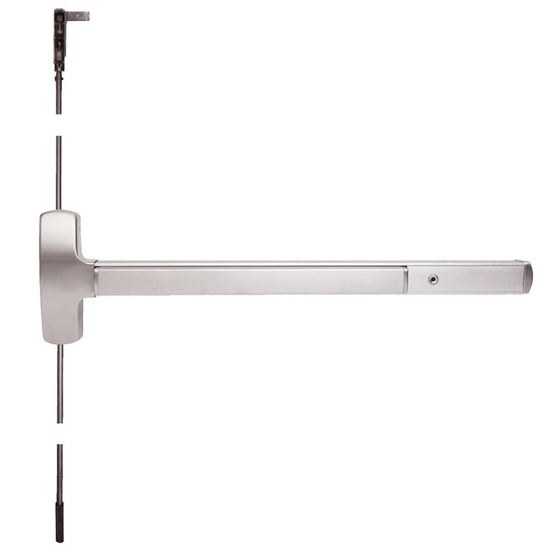 RX25CWDC-L-NL-DANE-US15-4-RHR Falcon Exit Device in Satin Nickel
