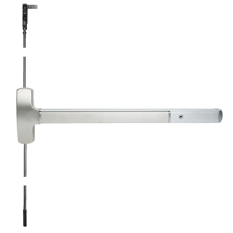 MEL25CWDC-L-DT-DANE-US19-4-RHR Falcon Exit Device in Flat Black Painted