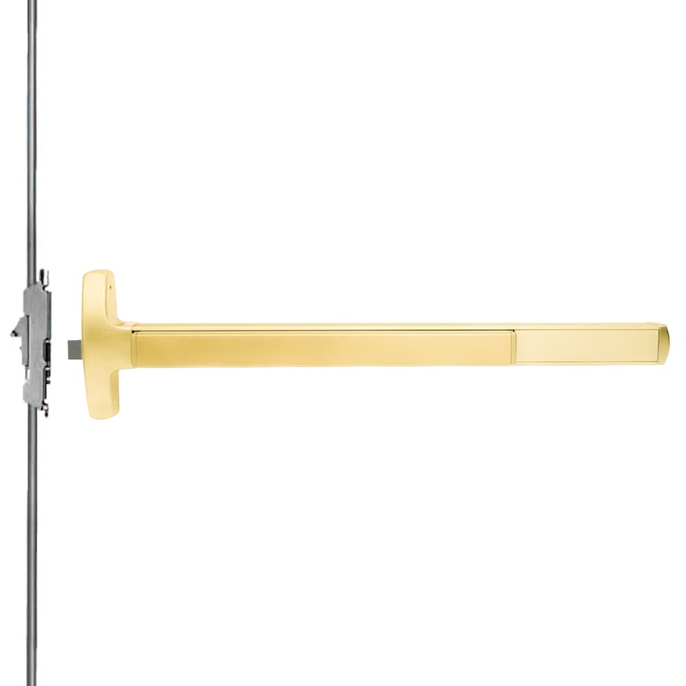 24CWDC-L-BE-DANE-US3-4-RHR Falcon Exit Device in Polished Brass
