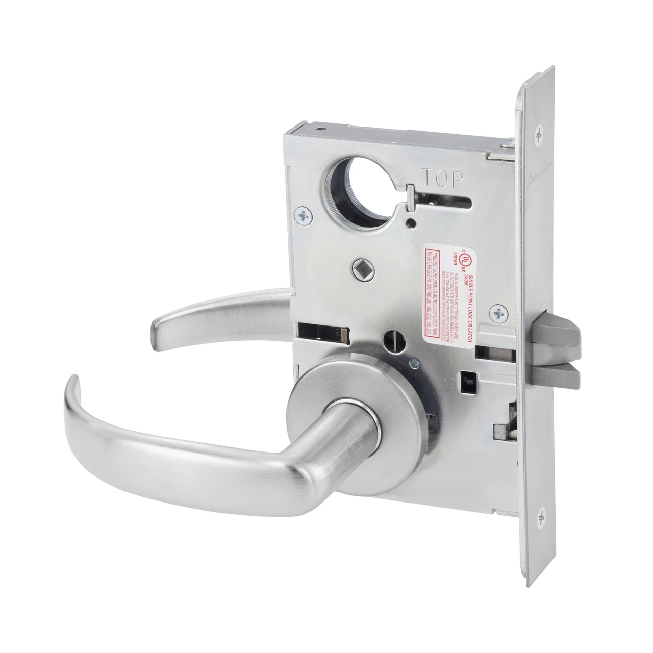 Arrow BMX17 Classroom Mortise Lock, Broadway Lever with G Escutcheon, Satin Chrome