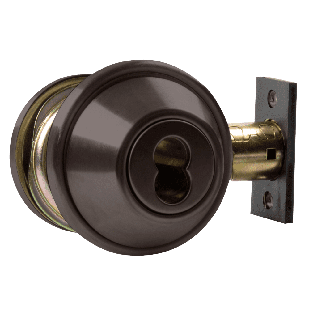 Arrow DBX61 Single Cylinder Deadbolt, SFIC Prep Less Core, Dark Oxidized Bronze