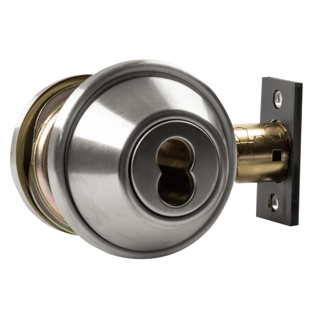 Arrow DBX61 Single Cylinder Deadbolt, SFIC Prep Less Core, Satin Stainless Steel