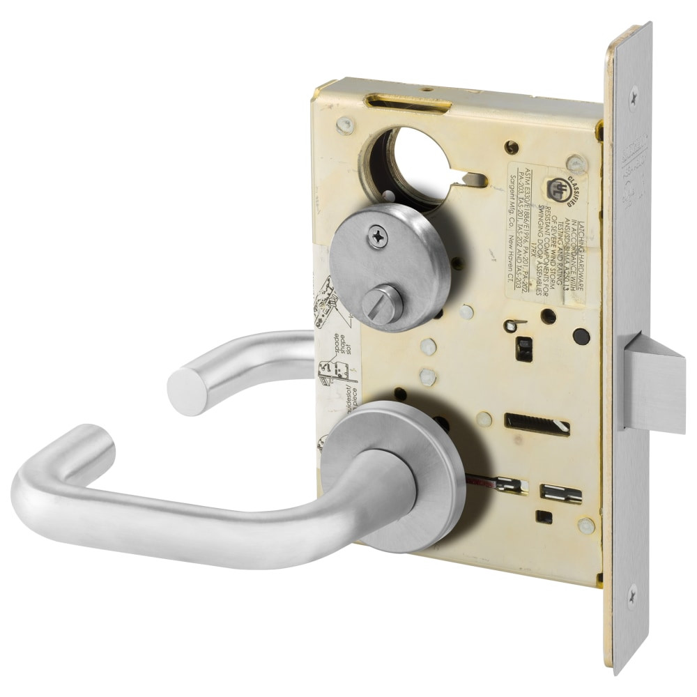 8265-LNJ-26D Sargent 8200 Series Dormitory/Bedroom Mortise Lock with LN Trim in Satin Chrome